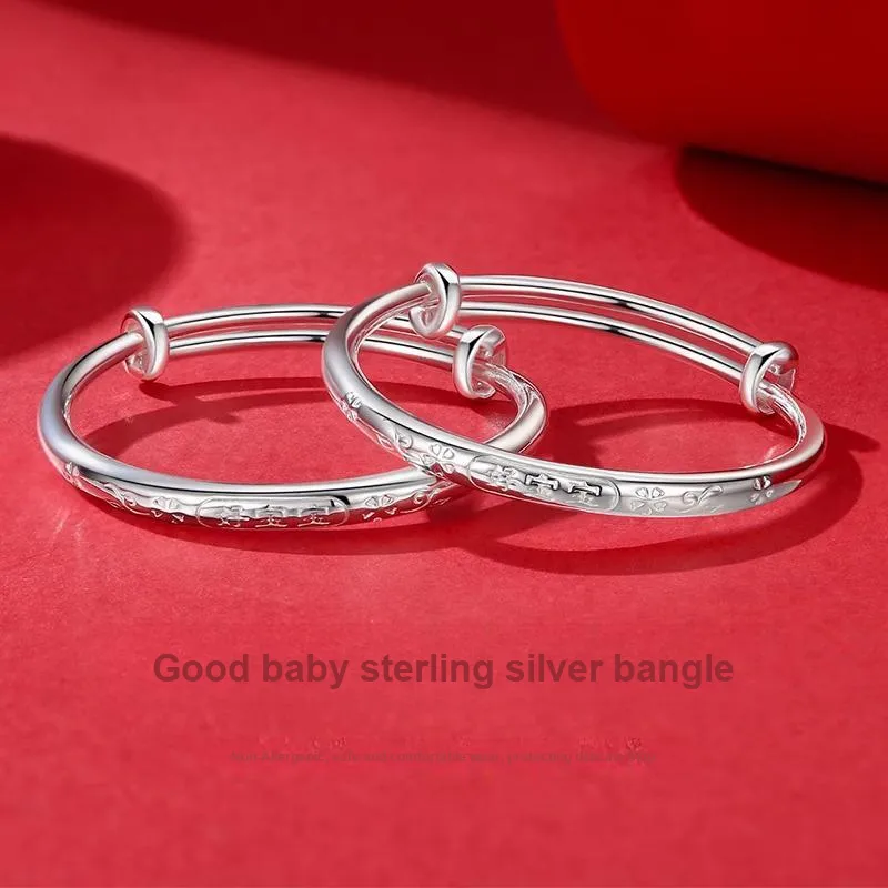 MIAOYINGE 999 Fine Silver Sterling Silver Bracelets Kids'-2