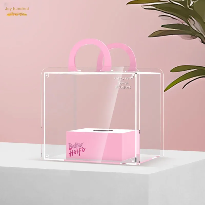 LIGHT YOUR BRICKS Compatibility Building Block 10342 Pink Bouquet Box Building Blocks Display Case Model Accessories-6