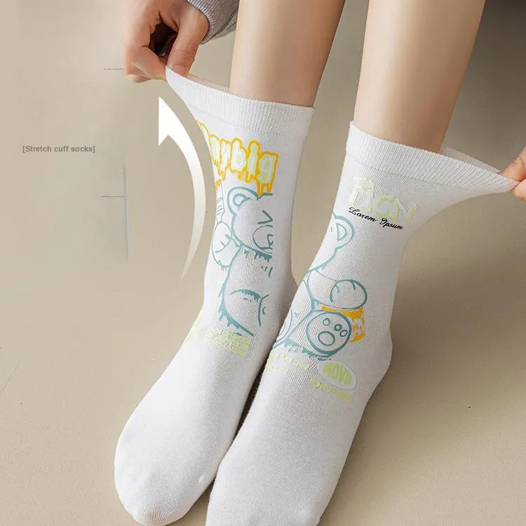 MIIOW Trend Party Series Mid Calf Socks Unisex 3 Pack-8