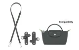 Adjustment Shoulder Strap 94-114cm+No Perforated (Graphite Gray with Silver-Tone Buckle)