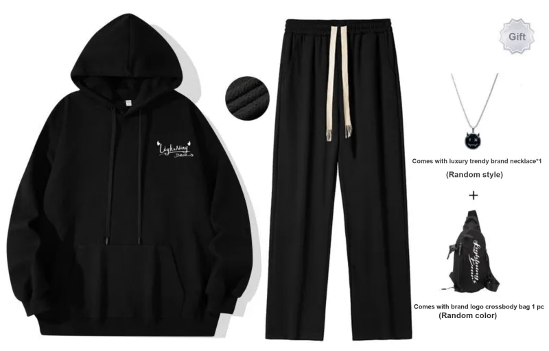 LIGHTNING BEAR Sweatshirt Sets Unisex-15