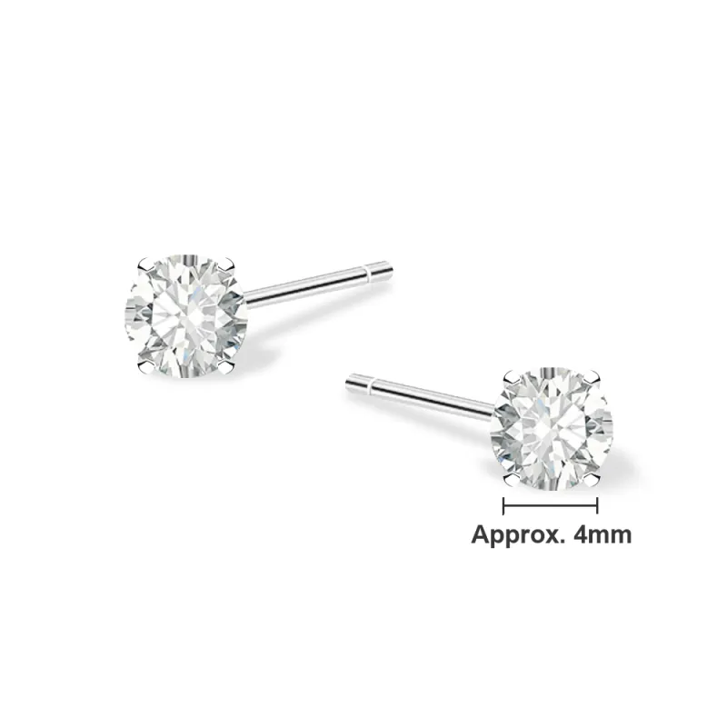KUMET Sterling Silver Stud Earrings Women's Couple Birthday Gift For Anniversary-10