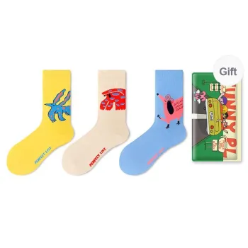 PL Mid Calf Socks Unisex Shopping Bag 3 Pack