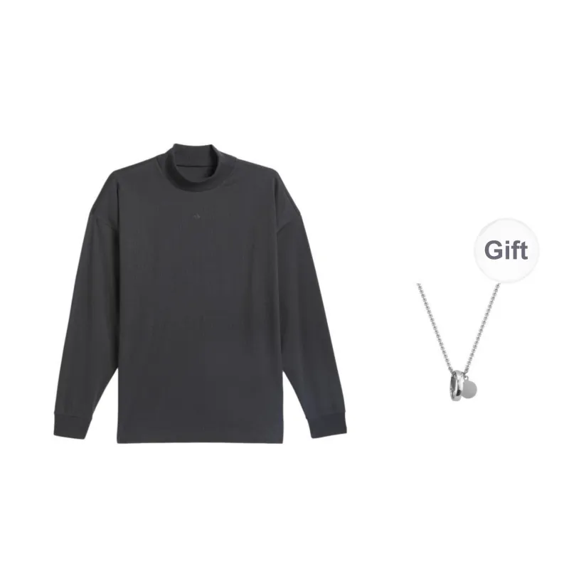 Adidas T-Shirts Unisex Black Comes With Necklace-0