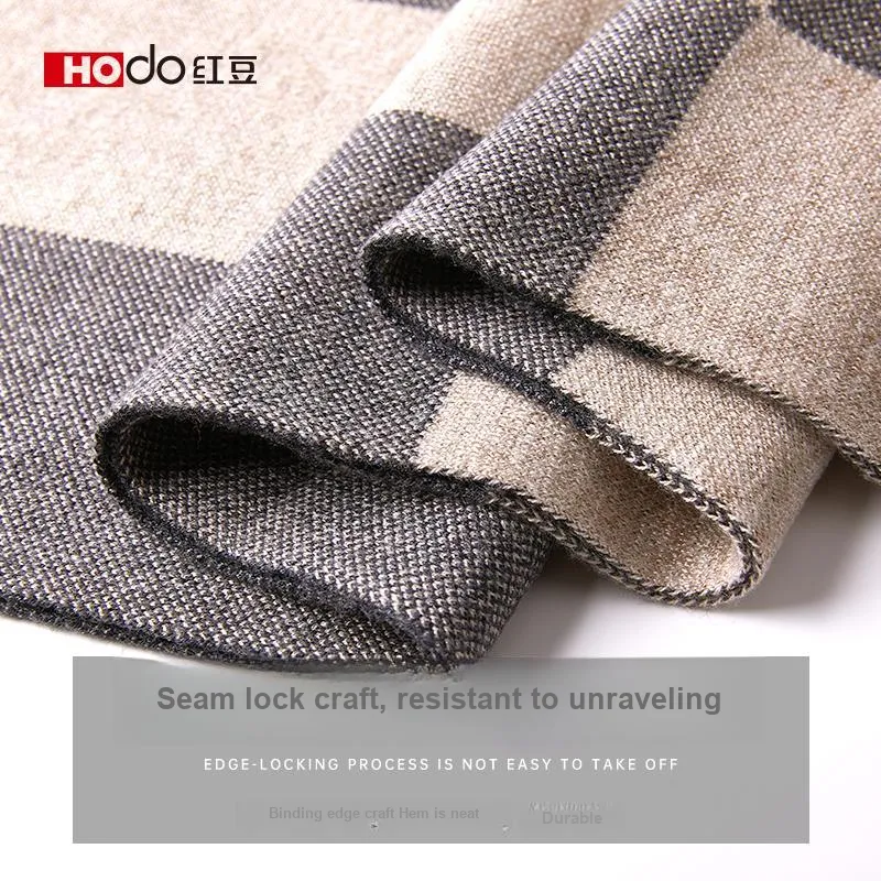 Red bean Knit Scarves Men-12