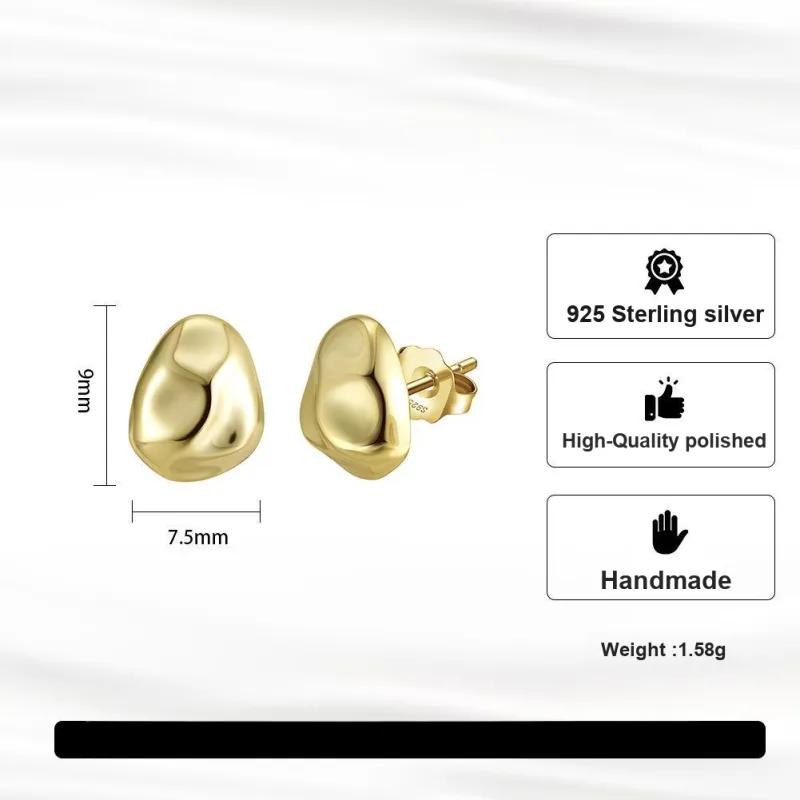 OGDAID S925 Silver Stud Earrings Women's-3