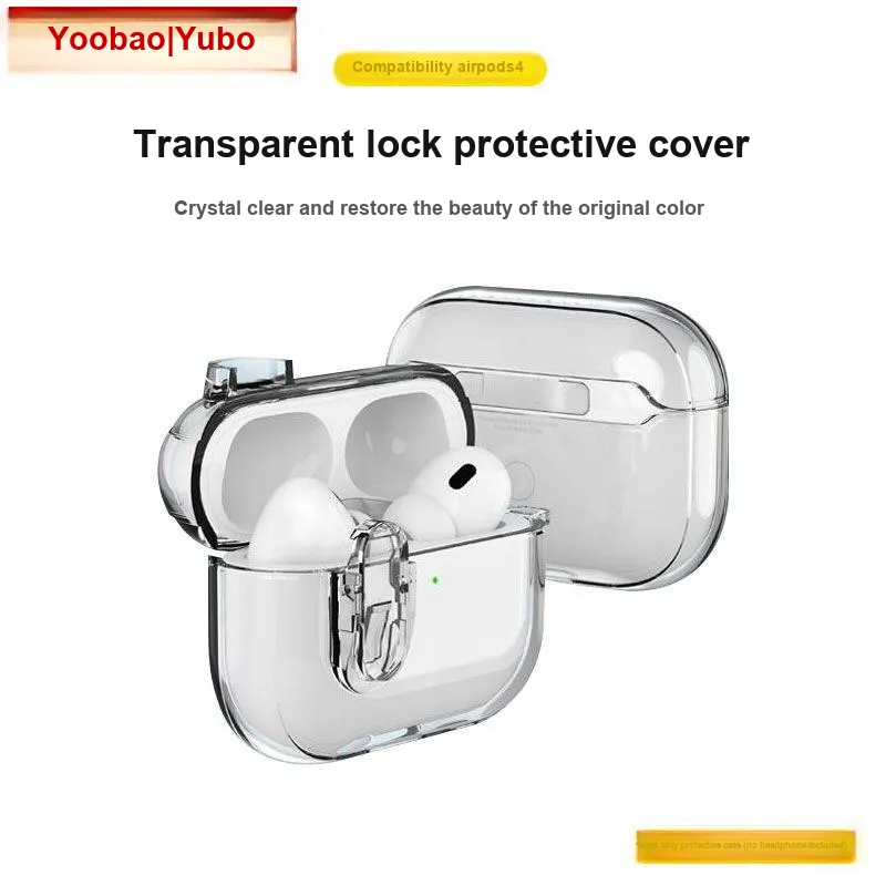 Yoobao Compatibility AirPods Full Collection TPU Transparent Ice Crystal Lock Design Headphone Cases-13
