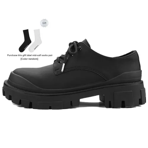 HANQIAORIJI Black Blood Series Dress Shoes Unisex Low-Top