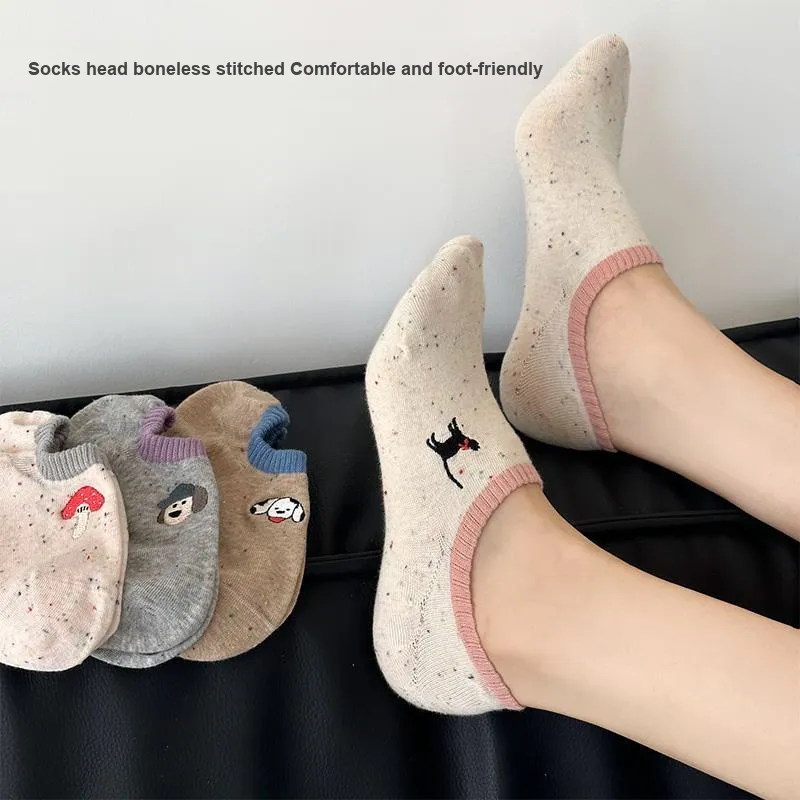 Moremoli No Show Socks Women's 4 Pack-2