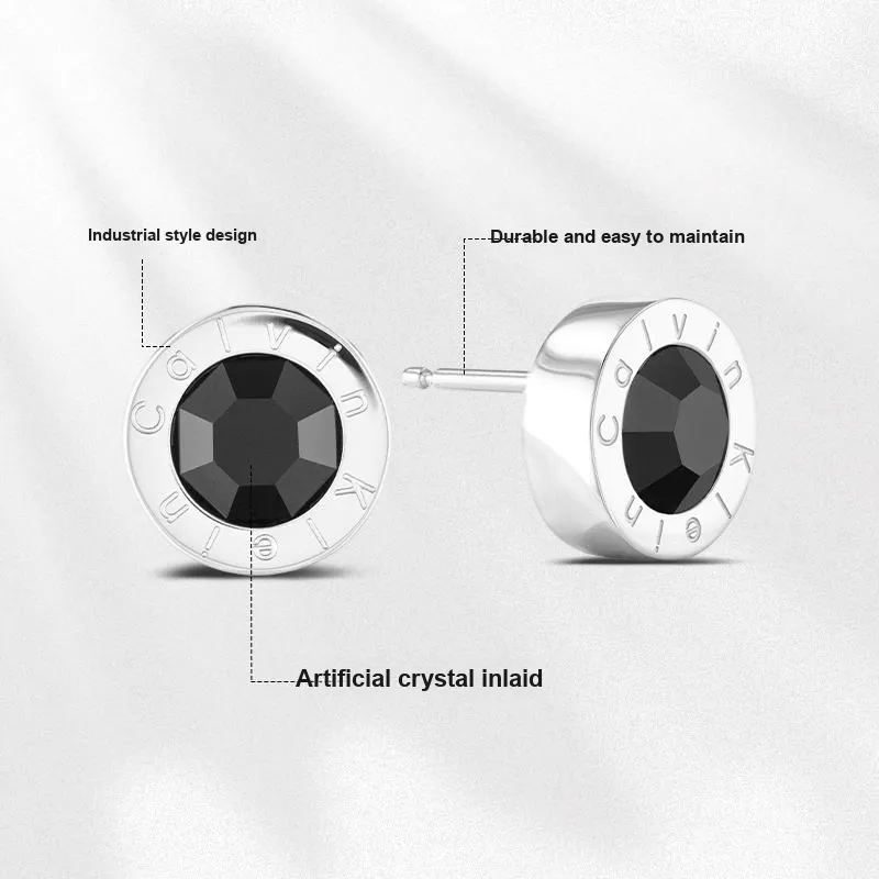 CALVIN KLEIN Steel Stud Earrings Men's Steel-2