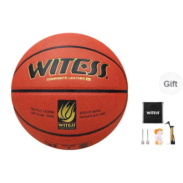 WITESS Synthetic Leather Basketball Size 7 Indoor Outdoor Universal Unisex-9