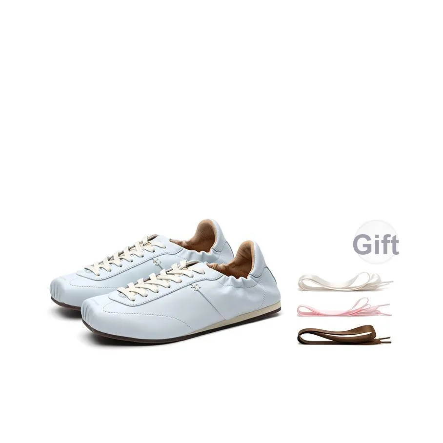 FOOT INDUSTRY Foot Industry Low Top Thin Sole German Army Trainers Unisex Light Sky Blue