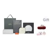 Wave White[Same Style Bath Towels+Hair Drying Caps]with Free Antler Hair Band *1, Cupping Glass *1, Rose Bath Ball *1