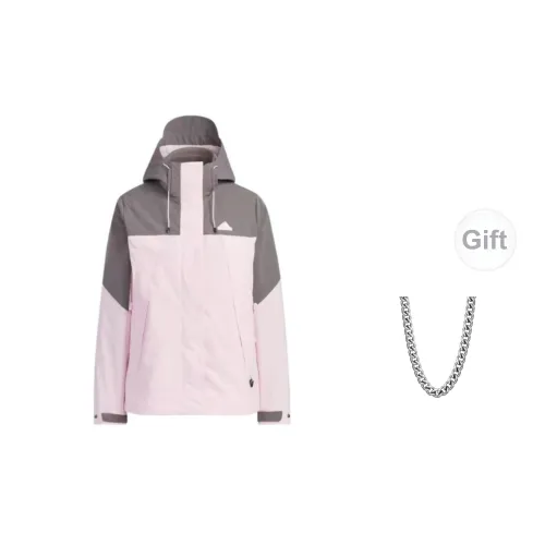 Adidas CITY ESCAPE Jackets Women's Clear Pink+Free Necklaces