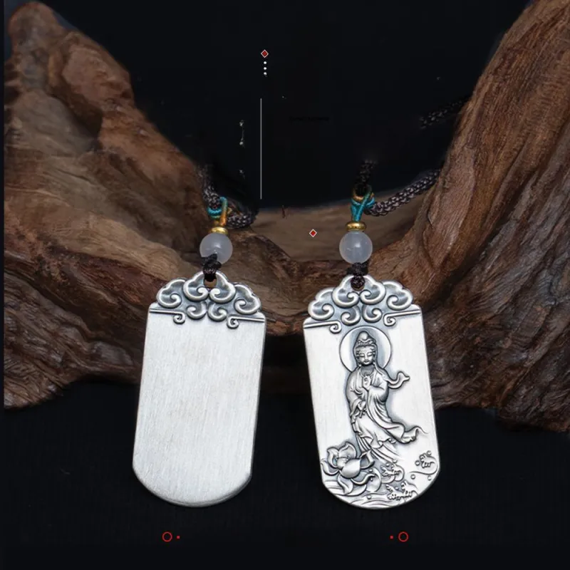 Inker Good Stone 999 Fine Silver Sterling Silver Necklaces Men's-1