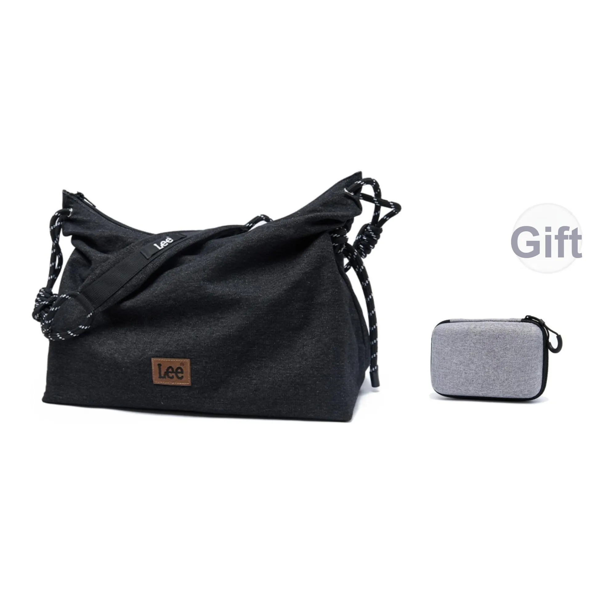 Lee Ткань Американский винтаж Сумка через плечо Средняя Унисекс Джинсовый синий Черный хаки