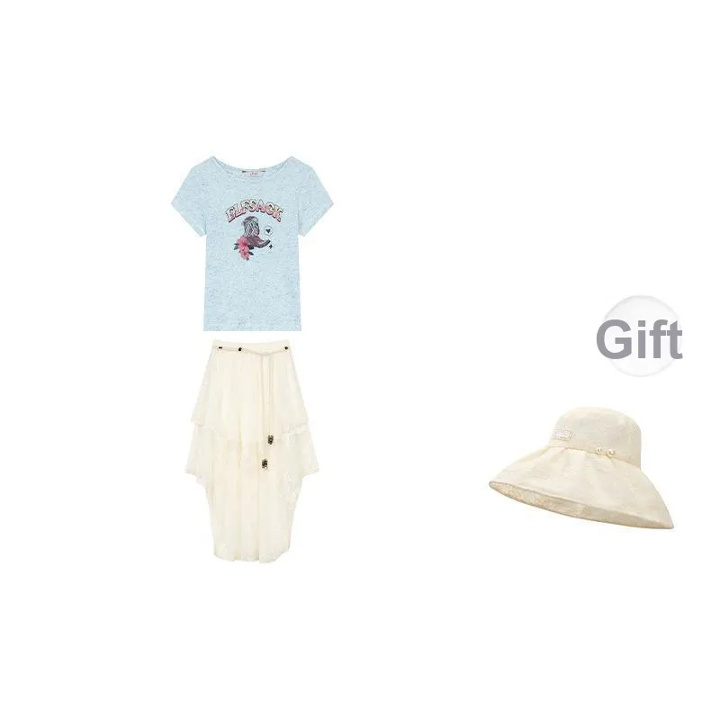 ELF SACK Two Piece Skirt Sets Women's-33