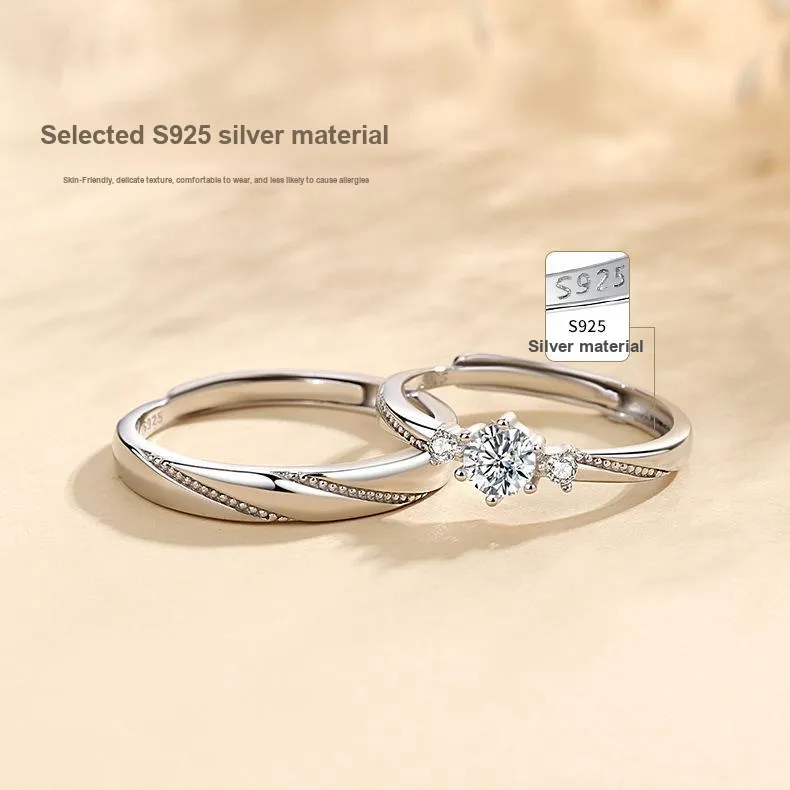 DAWO 925 Sterling Silver Rings Unisex-3