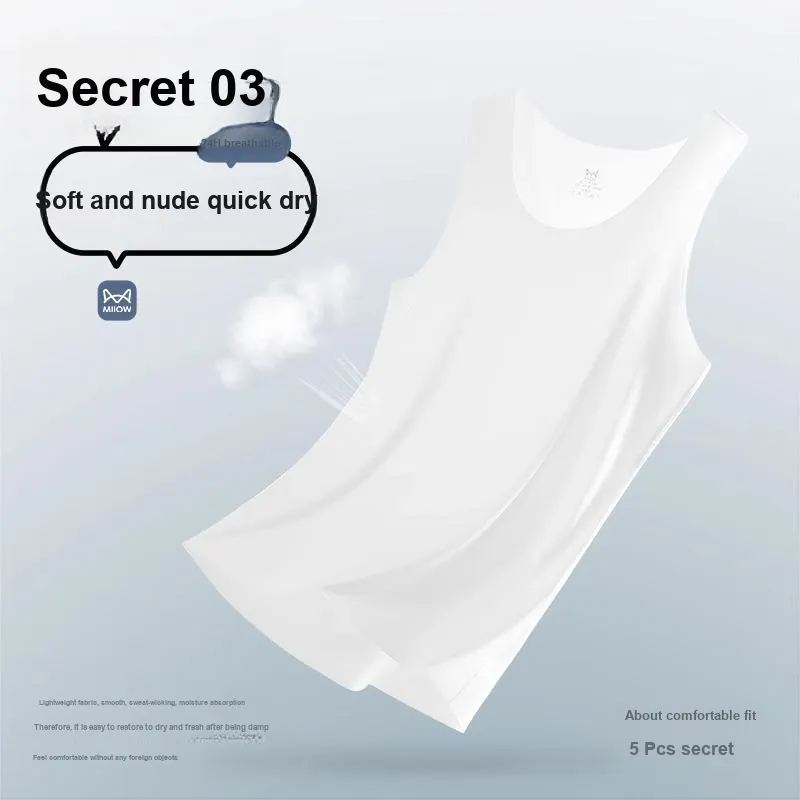 MIIOW Modal Ice Silk Tank Top Summer Men's Combo Set-3