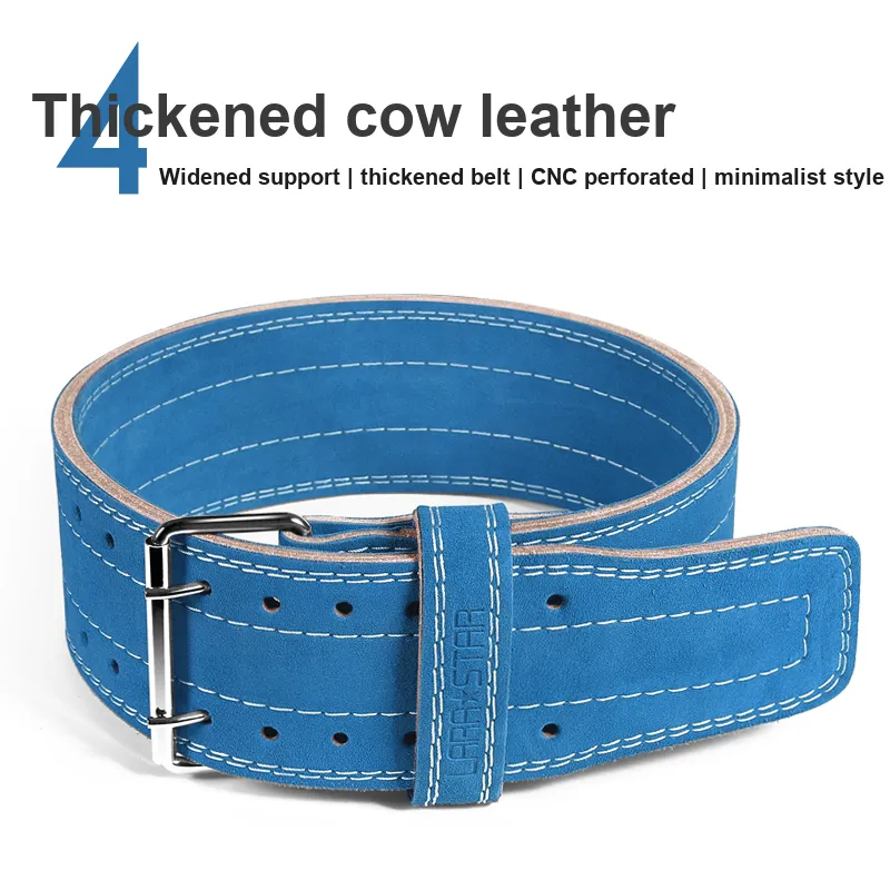 LARA STAR Back Support Braces Fitness Breathable Protective Slip Resistant Cow Leather Men's-5