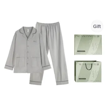 Xuan Liang Pajama Set Men's Gift Box Set Ultimate Gray