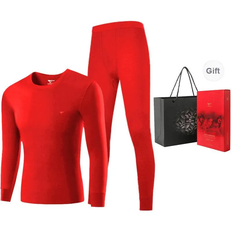 SEPTWOLVES Thermal Set Men's Gift Box Set Red-0