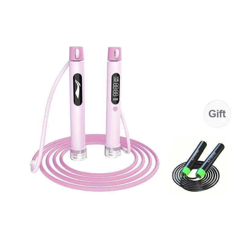 LiNing Aerobic Fat Reduction Non Countable Jump Ropes Adults Aluminum Alloy Controller PU Steel Wire Rope 3m-1