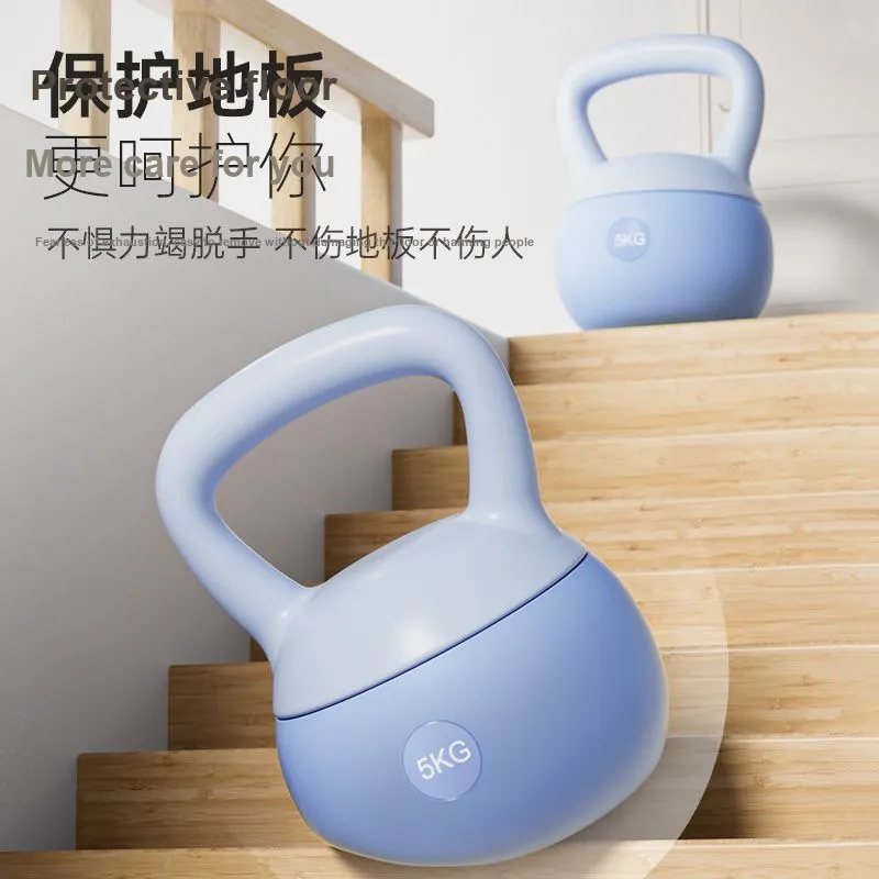TMT Kettlebells PVC Iron Sand Indoor Fitness Unisex Blue Curvy Body-Shaping-3
