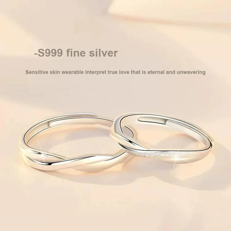 Yu Yin 999 Fine Silver Rings Unisex-10