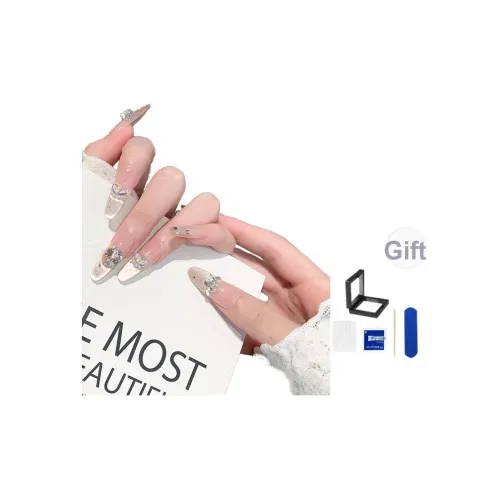 XNTX Снег Вишня Звезда Пыль False Nail Овал Прохладный Color Series Jump Цвет Стиль Instagram