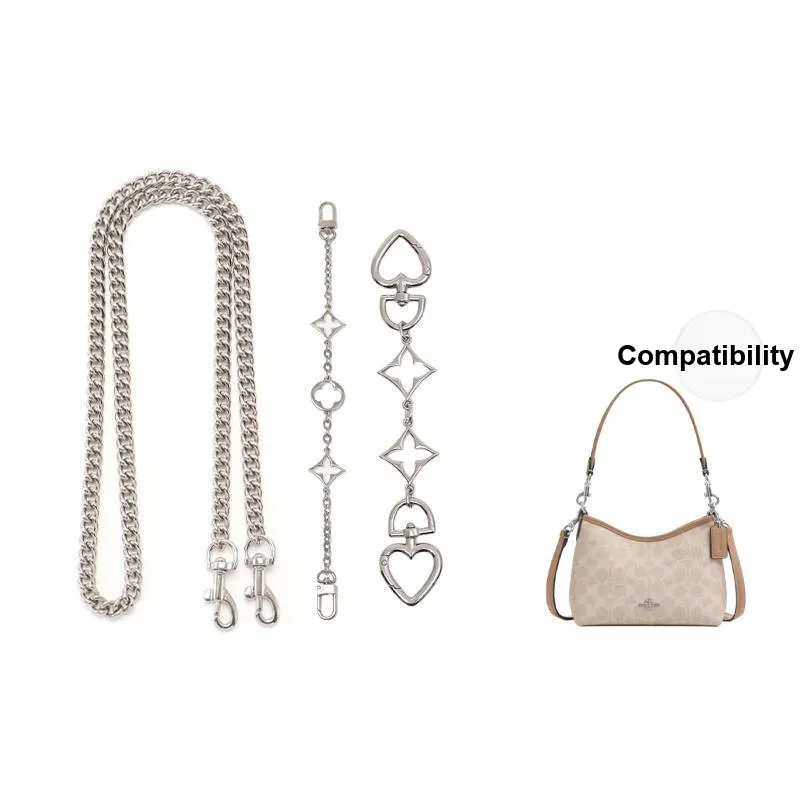 Gloya Metal Bag Strap Women's Silver-3