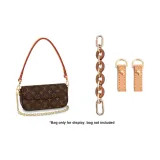 Brown Acrylic Chain 16.5cm+Abrasion-Resistant Buckle 1 Pair