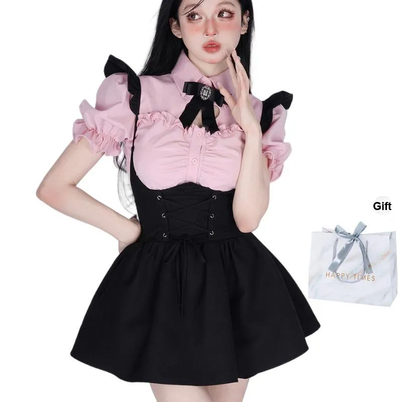 Cotton Gene Two Piece Skirt Sets Women's-0