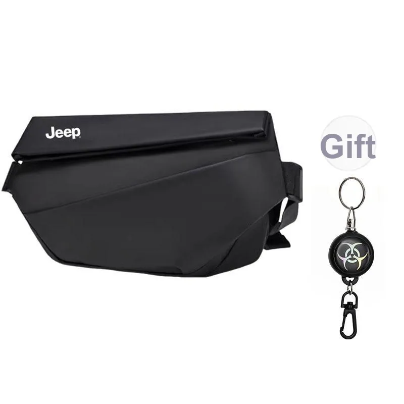 Jeep Polyester Sling Bag Men's Black-0
