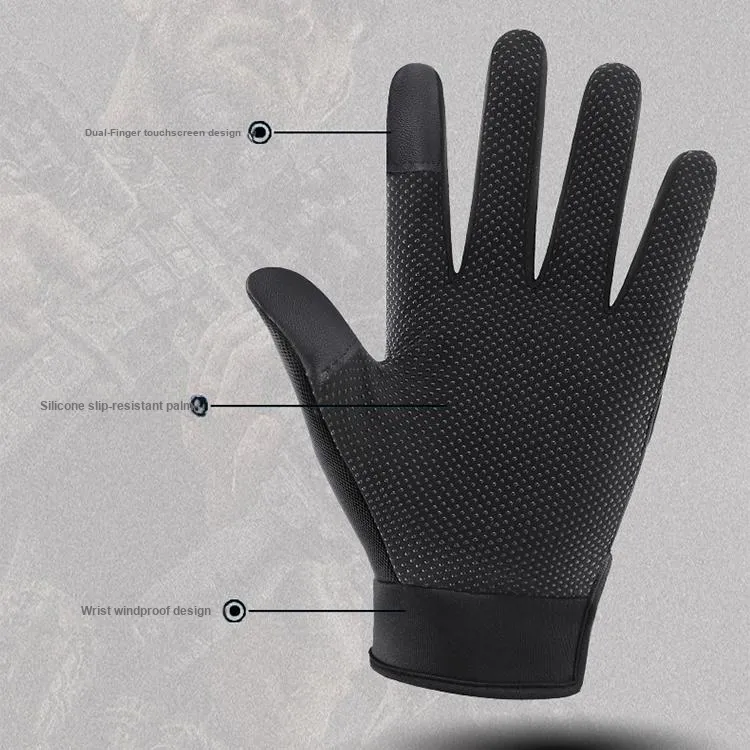 UMA Riding Equipment Glove Outdoor Unisex Rubber ABS Black-2