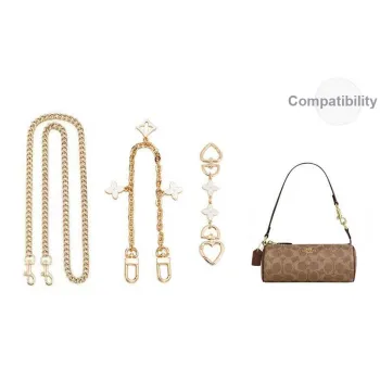 Ingenuity Handmade Metal Alloy Bag Strap Women's Gold Tone