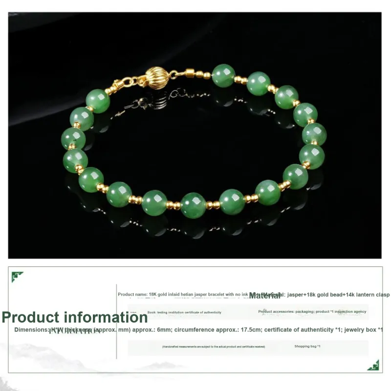 Oriental Jade Hetian Jade Bracelets Jasper Women's-1