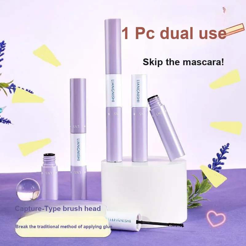 JINGNISHI Dual Head False Eyelashes Adhesive Long Lasting Super Sticky Quick Dry Natural Fusion 8.7g-6