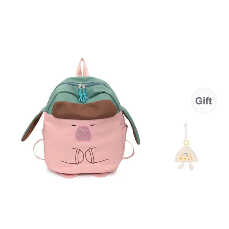 KAMLUI Oxford Backpack Regular Unisex White/Pink/Khaki-4