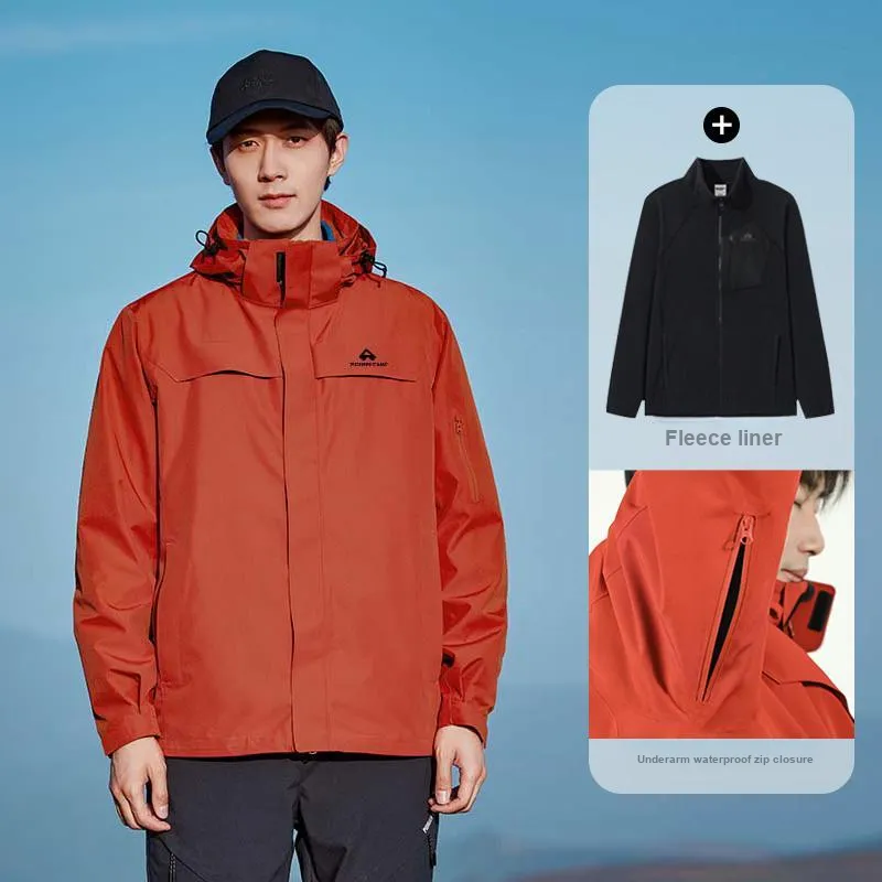 PIONEER CAMP Water-Resistant Windproof Breathable Wear-Resistant Warm Water-Repellent Windbreaker Jacket Unisex-97