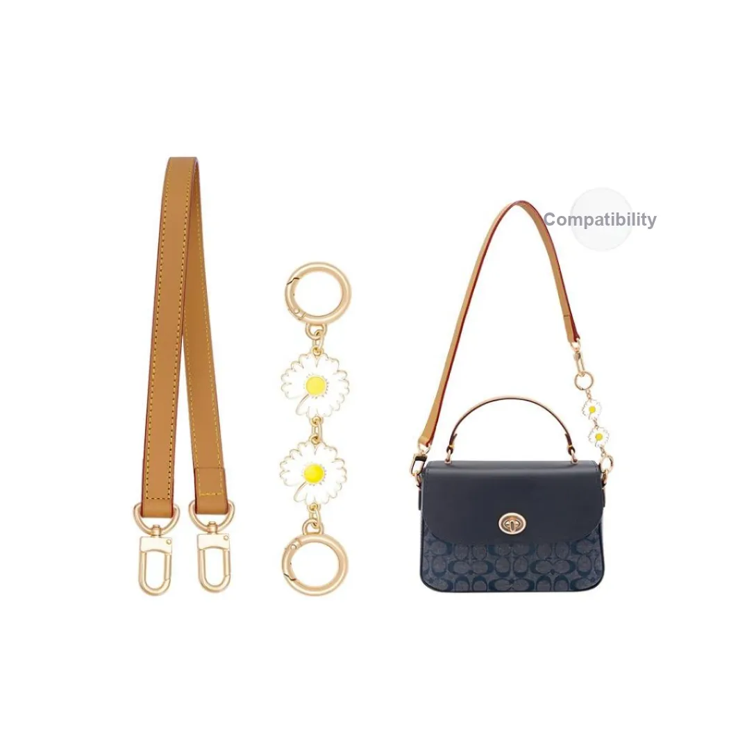 GUYI Cow Leather Bag Accessory Women's Gold Tone