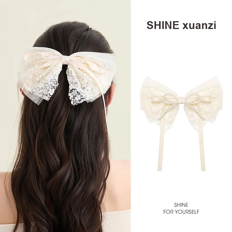 SHINE Cherished Moments Collection Fabric, Shell Pearl Hair Clips Women's-6