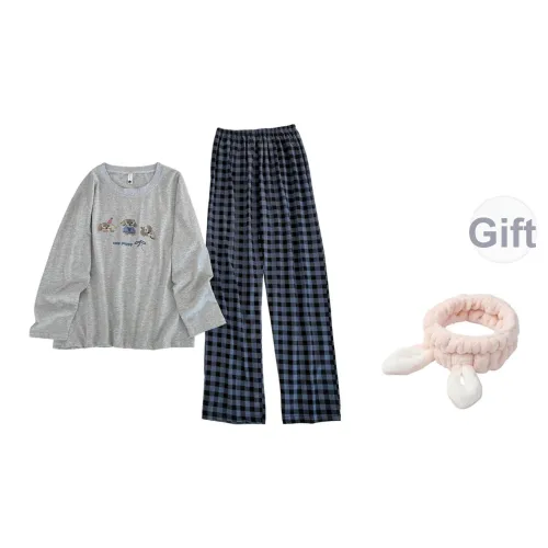 ЮЙЧЖАОЛИНЬ Серый Женский Пижамный Комплект