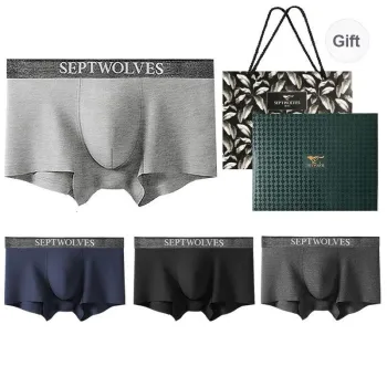 SEPTWOLVES Underwear Gift Box Men's 4 Pack+Shopping Bag