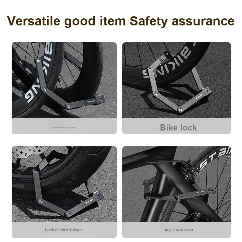 WEST BIKING Bicycle Locks Folding Lock-4