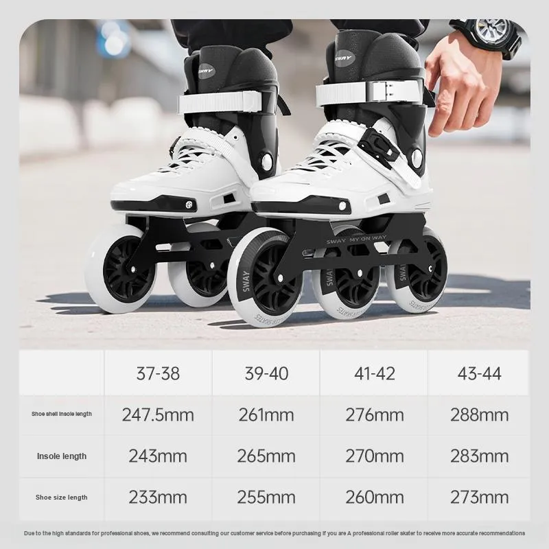 Sway Inline Skates Unisex Black White Two Tone-68