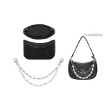 Double-Layer Decorative Chain Irregular Pearl 35cm+Dralon Black Liner