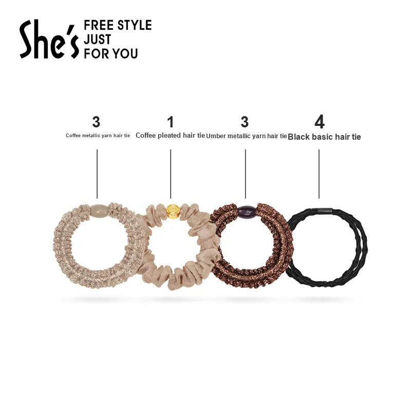 She's Versatile Practical Rubber Band Braided Hair Tie Women's-1