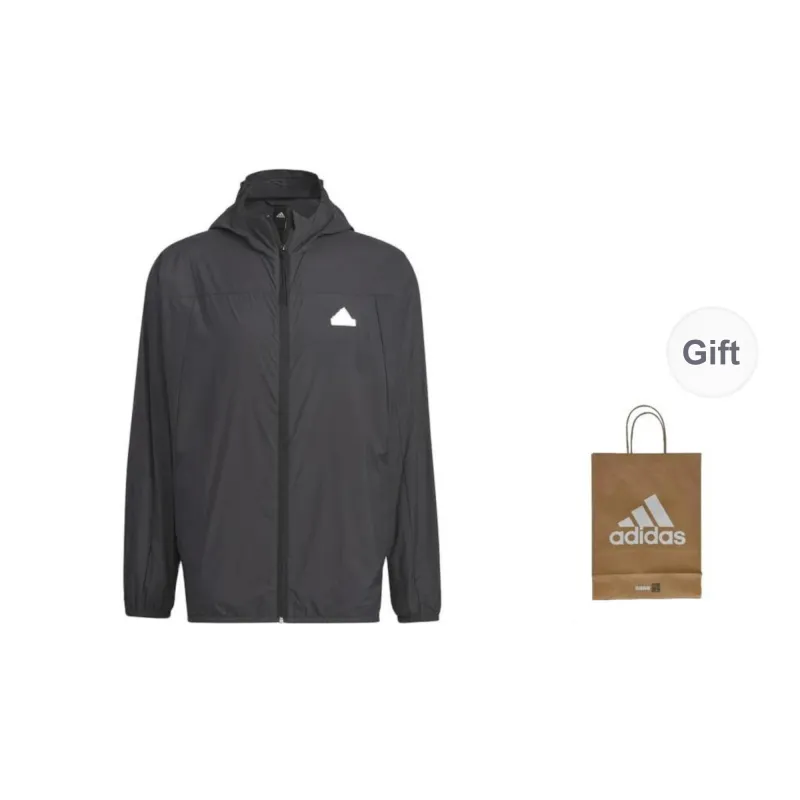 Adidas Jackets Men Black+Shopping Bag-0