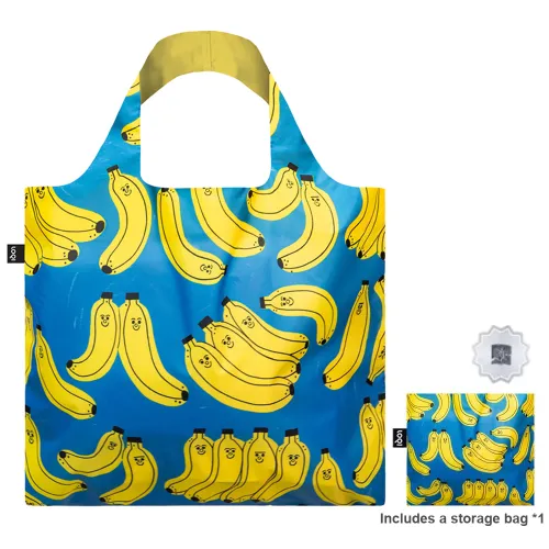 Loqi Shoulder Bags Banana Shopping Bag Contains White Space Stamps, Please Check Details